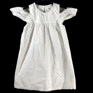 Stem white cotton cold shoulder dress size 6